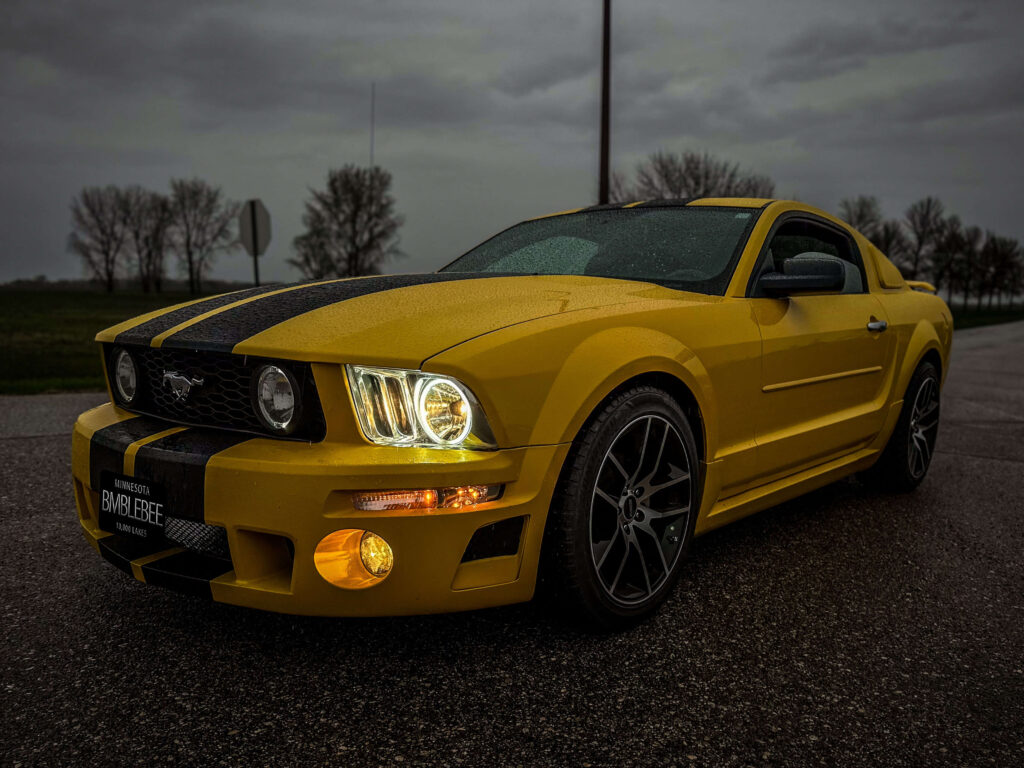 "Bumblebee" Ford Mustang side shot