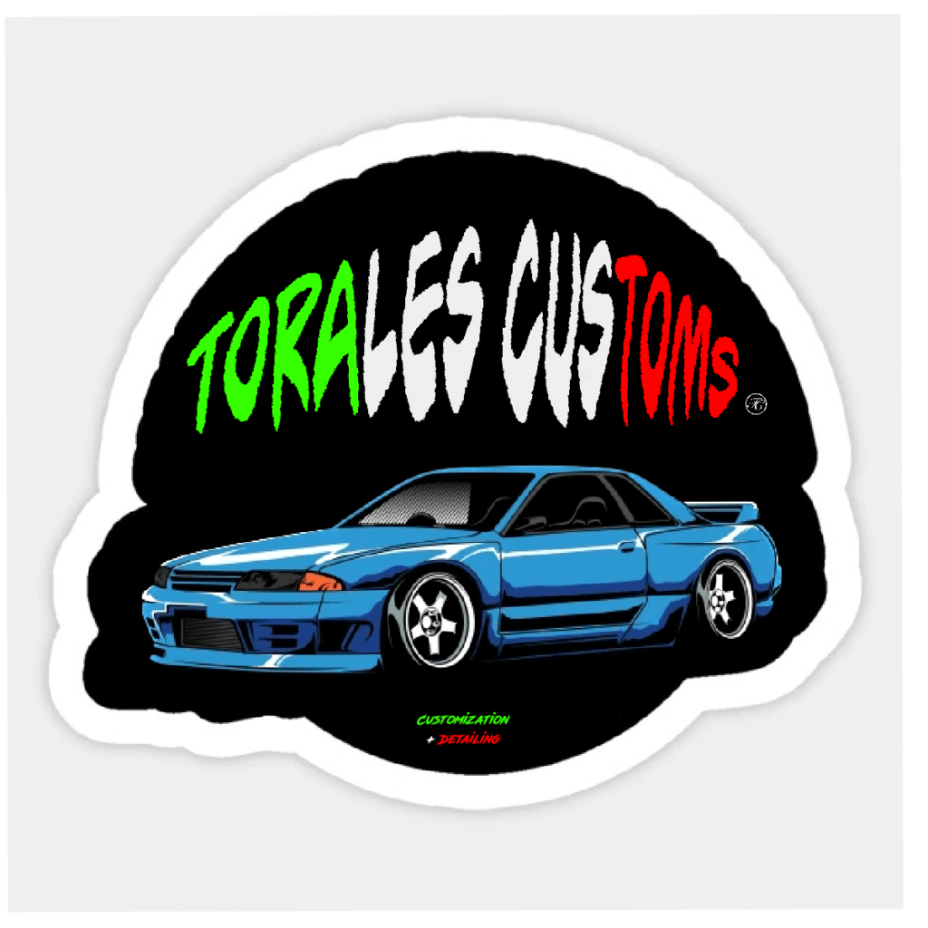 Torales Customs Logo "R32" with bubble letters